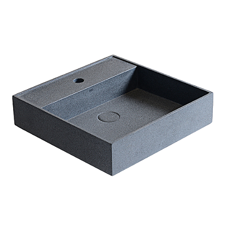 Doka Cuba de Apoio Quadrada com mesa Dark Blue Terrazzo Geostone - DK5050DB
