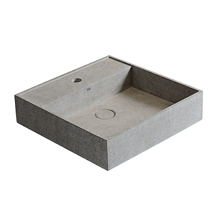 Doka Cuba de Apoio Quadrada com mesa Light Concrete Geostone - DK5050LC