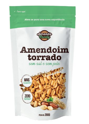 Amendoim Torrado Amendo Candy - Sem sal e sem pele 200gr