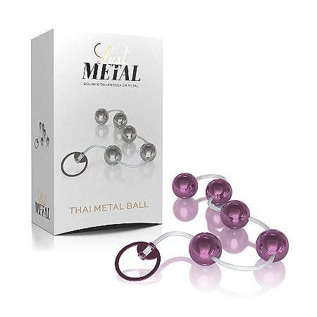 BOLINHAS TAILANDESA EM METAL - THAI METAL BALL - LILAS