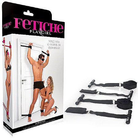 BONDAGE - KIT COM 4 AMARRAS PARA PRENDER NA PORTA