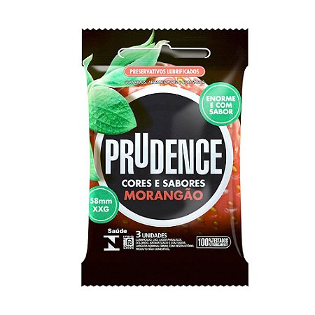 PRESERVATIVO EXTRA GRANDE MORANGÃO PRUDENCE