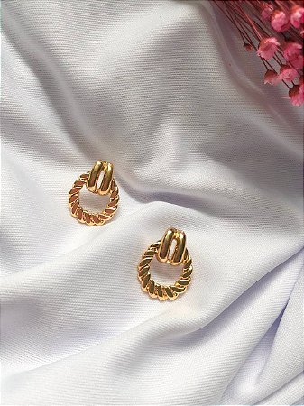 Brinco Folheado a Ouro 18K