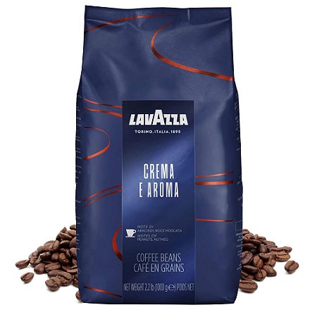 Café Em Grão Torrado Lavazza Crema Aroma Importado 1kg