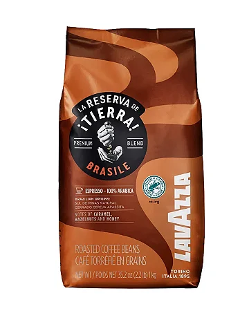 Café Grão Lavazza La Reserva de ¡Tierra! Brasile 100% Arabica 1kg