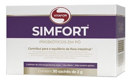 Simfort Probiotico Em Pó C/30 Sachês 2g  - Vitafor