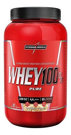 Suplemento Em Pó Integralmédica  Whey 100% Pure Proteínas Whey 100% Pure Sabor  Cookies & Cream Em Pote De 900g