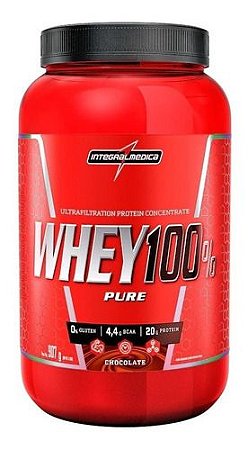 Suplemento Em Pó Integralmédica  Whey 100% Pure Proteínas Whey 100% Pure Sabor  Chocolate Em Pote De 900g