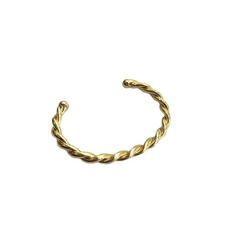 Bracelete Aberto Dourado Torcido