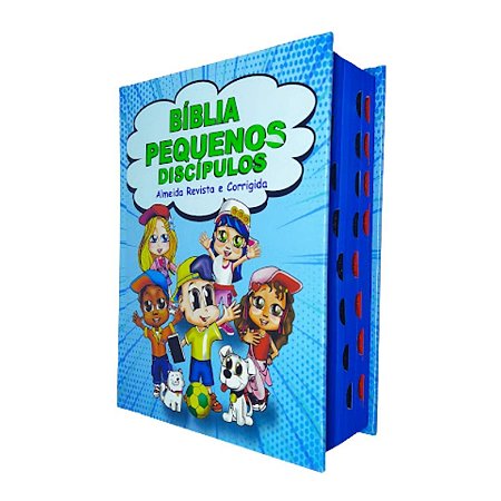 Bíblia Infantil Pequenos Discípulos Com Imagens Harpa Azul