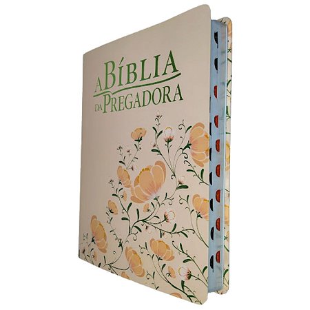 A Bíblia Da Pregadora RA Grande Capa Rosa Flores Esperança