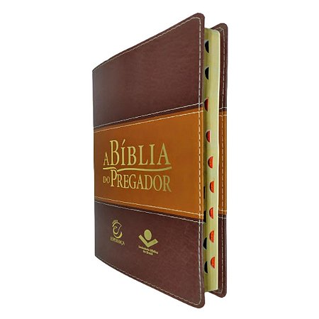A Bíblia Do Pregador Grande Marrom Claro/Escuro - Esperança