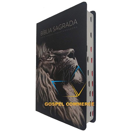 Bíblia Sagrada Média Letra Grande NVT Leão Com Índice - Mundo Cristão