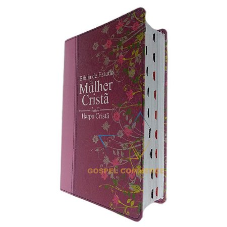 Bíblia De Estudo Da Mulher Cristã - Média Pink Harpa - Cpad