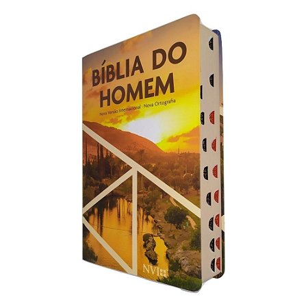 Bíblia do Homem NVI - Pôr do Sol - Semi Luxo Com índice