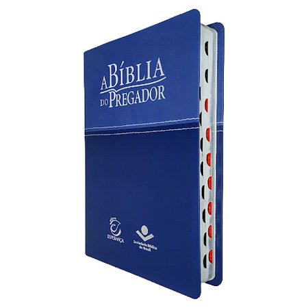 A Bíblia Do Pregador RC Média Azul Claro/Escuro - Esperança