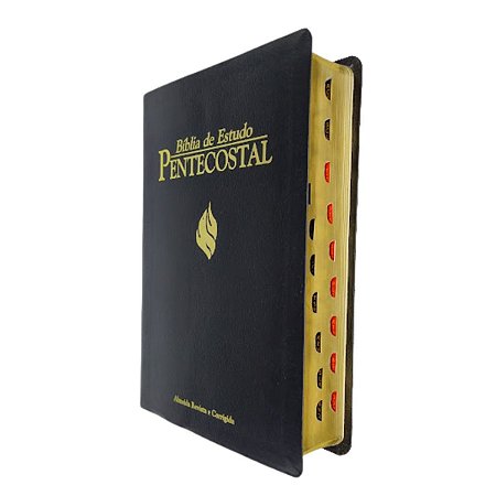 Bíblia De Estudo Pentecostal Média Preta Com Índice - Cpad