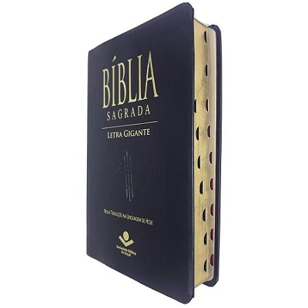Bíblia Sagrada Letra Gigante Capa Luxo Preta NTLH- SBB