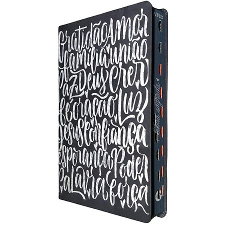 Bíblia NVI Média Com Índice Lateral Capa Palavras de Amor