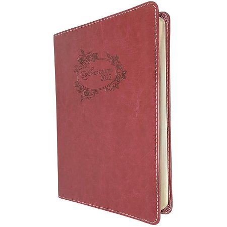 Agenda 2022 Executiva 376 Folhas Capa Bordô Luxo Pão Diário