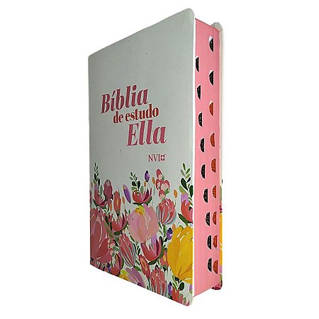 Bíblia Sagrada De Estudo Ella NVI Com Índice - Flores