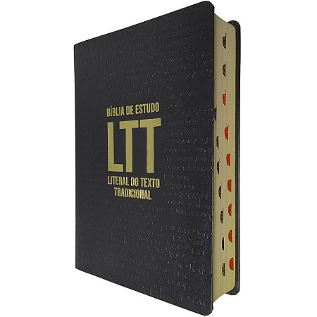 Bíblia de Estudo LTT Literal do Texto Tradicional Capa Luxo Preta