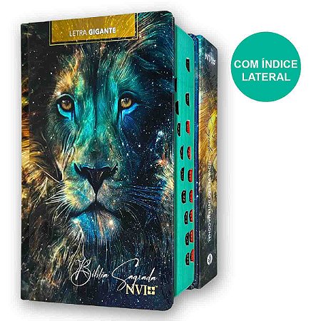 Bíblia NVI | Letra Gigante | Índice |Capa Dura Leão Estrelas