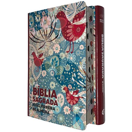Bíblia Sagrada Índice Lateral RC Capa Especial Estampada Pássaros - Geográfica