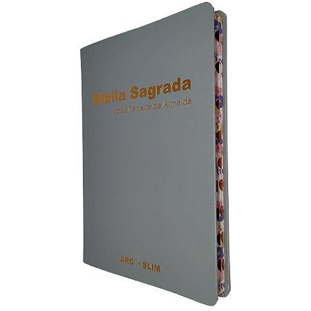 Bíblia Sagrada Slim João Fereira de Almeida RC Capa Luxo Especial Cinza