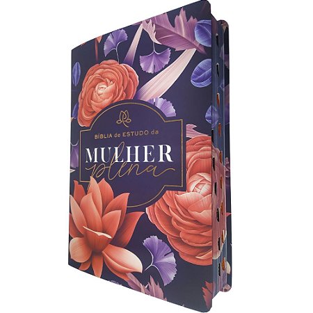 Bíblia de Estudo Da Mulher Plena Big Flower Indice