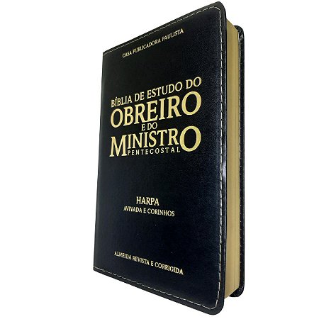 Bíblia de Estudo do Obreiro e do Ministro Pentecostal Luxo Preta