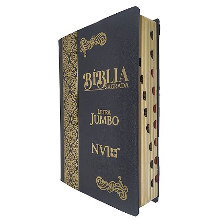 Bíblia Sagrada NVI Letra Jumbo Coverbook Preto Índice - CPP