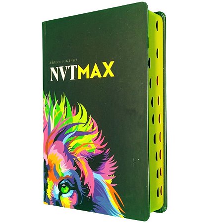 Bíblia Sagrada NVT Max Leão Índice | Letra Grande | Lion Color | Mundo Cristão