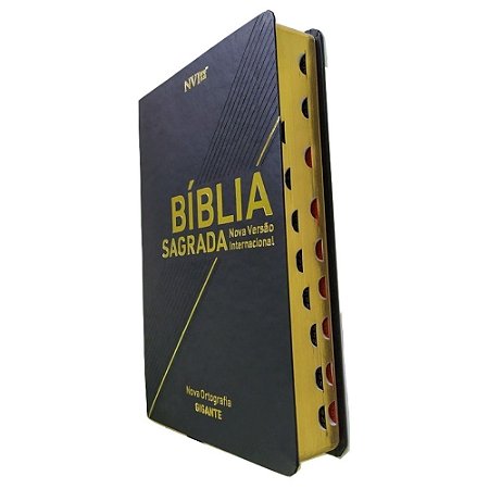Bíblia Sagrada NVI Letra Gigante Capa Luxo Preta Geográfica