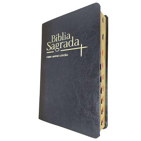 Bíblia NVI Letra Grande Com Cantor Cristão Capa Luxo Preta