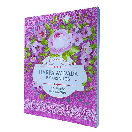 Harpa Avivada E Corinhos Refrão Em Vermelho Floral Pink