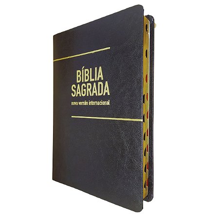 Bíblia Sagrada NVI Letra Gigante Luxo Preta Índice Lateral
