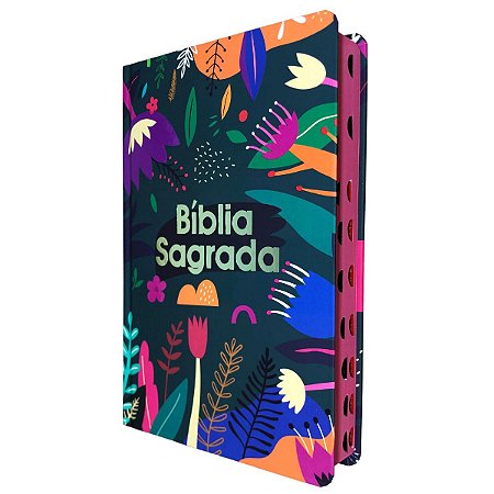 Bíblia NVT Letra Grande Semi Luxo Tarde Colorida Índice