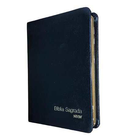 Bíblia NVI Slim Compacta Luxo Preta - Geográfica