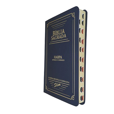 Bíblia Slim ARC Capa PU | Semiflexível | Índice | Preta | CPP