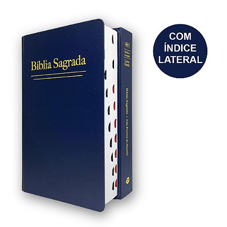 Bíblia Sagrada ARC | Grande Índice Luxo Azul | Geográfica
