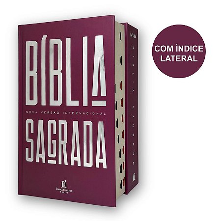 Bíblia Sagrada NVI Vinho | Capa Dura Índice | Thomas Nelson