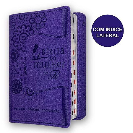 Bíblia da Mulher de Fé NVI Capa Luxo Roxa Thomas Nelson