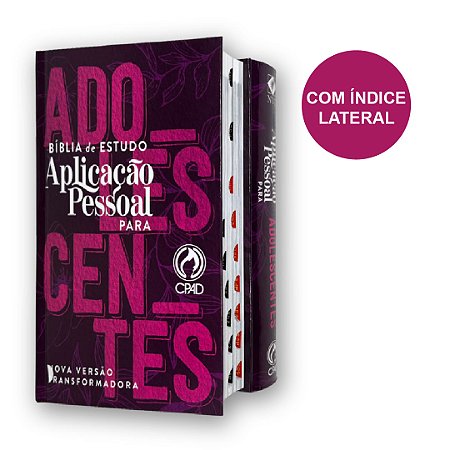 Bíblia de Estudo Aplicação Pessoal Adolescentes Índice | Capa Dura | NVT | Rosa