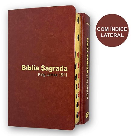 Bíblia Sagrada King James Índice Luxo Caramelo Geográfica