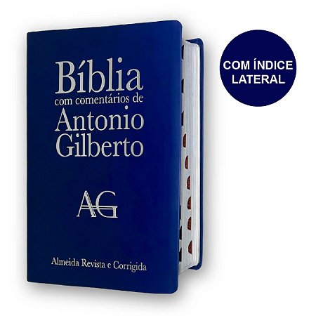 Bíblia Comentários Antonio Gilberto Grande Luxo Azul Índice