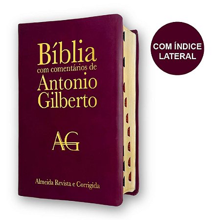 Bíblia Comentários Antonio Gilberto Grande Luxo Vinho Índice