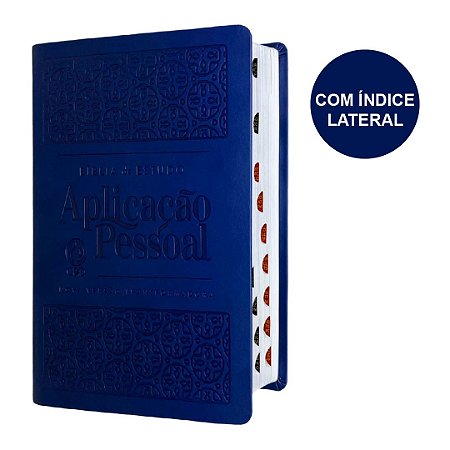 Bíblia de Estudo Aplicação Pessoal Grande Luxo Azul NVT