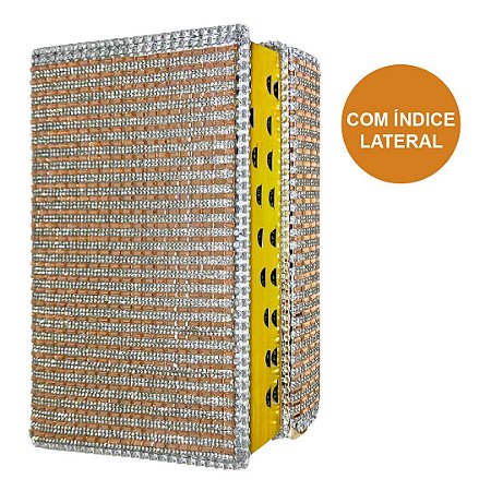 Bíblia Sagrada Letra Gigante Com Strass Pedras Durada Harpa