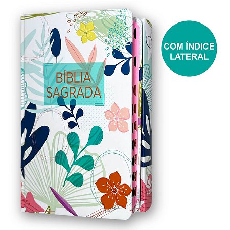 Bíblia Sagrada Feminina Flores Capa Dura Índice SBB | ARA